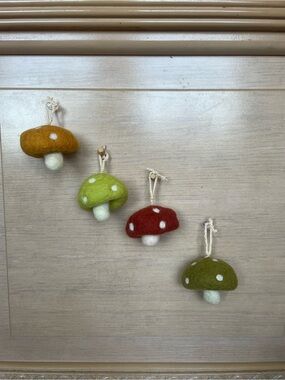 Whimsical Wool felt Mushroom Ornaments (4)